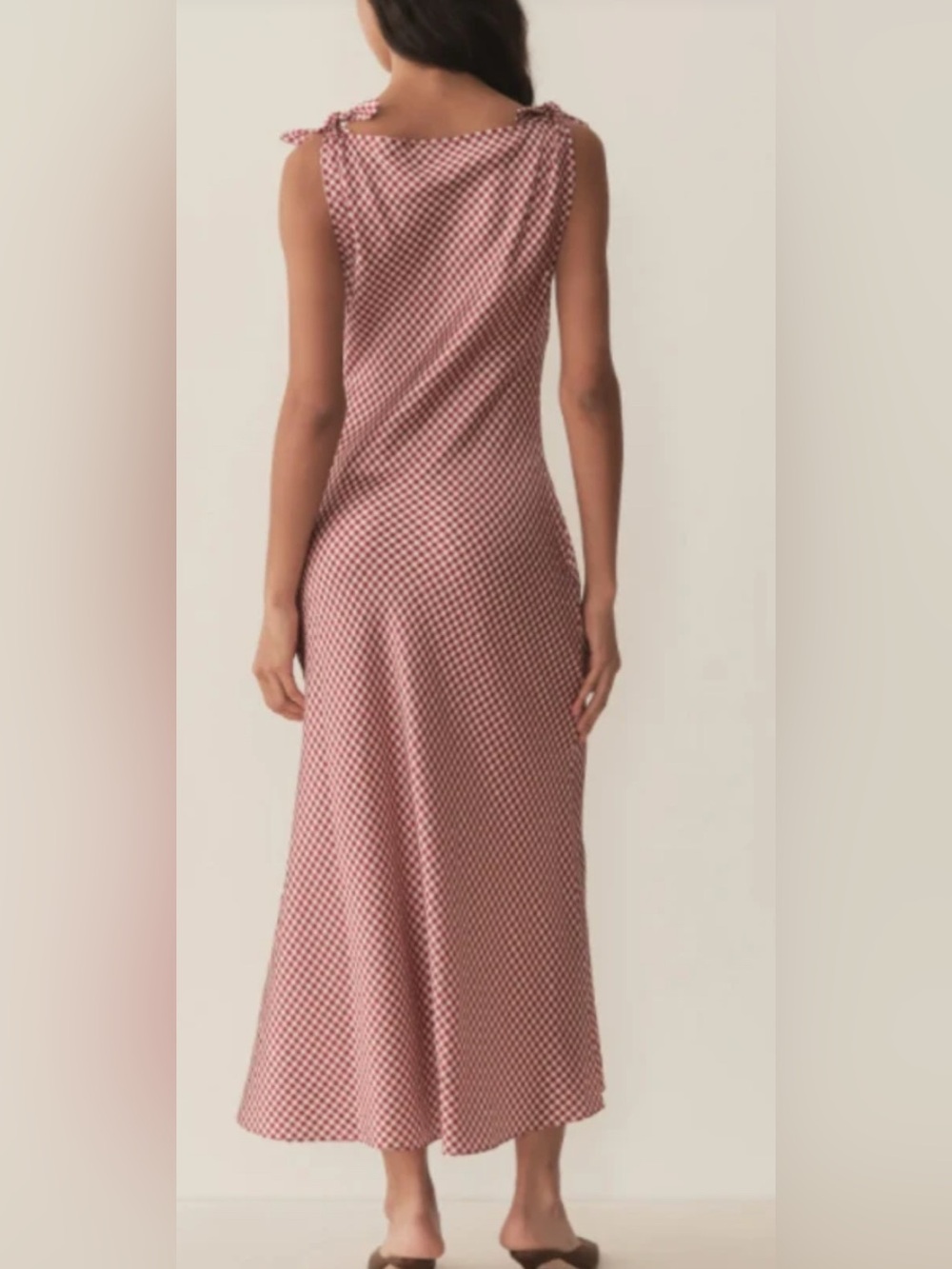 CAROLINE CONSTAS Mariselle Red Gingham Maxi Dress size L Large (Doen ) - Picture 5 of 8